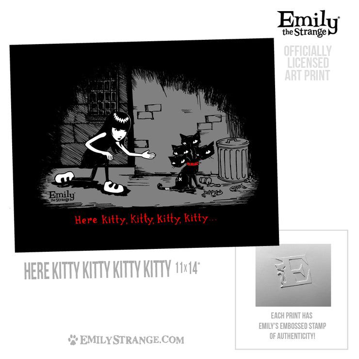 Here Kitty Kitty Kitty Kitty 11x14"