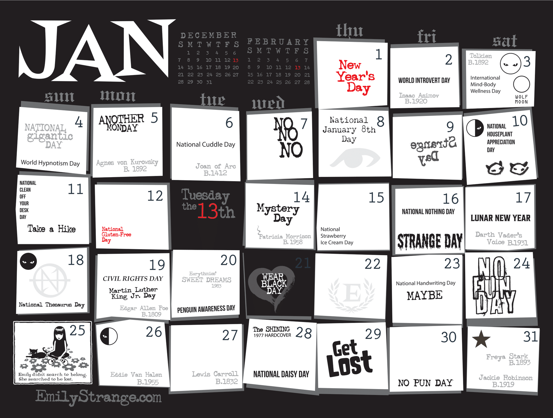 2026 Emily The Strange Calendar 2026-emily-the-strange-calendar