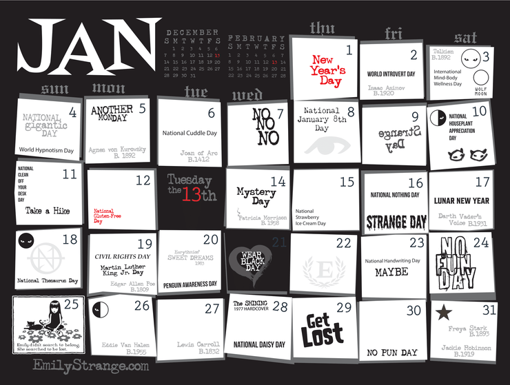 2026 Emily the Strange Calendar