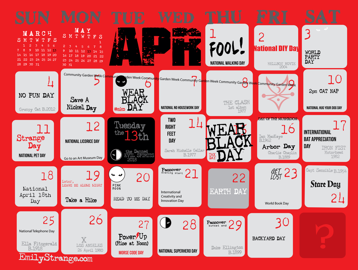 2027 Emily the Strange Calendar