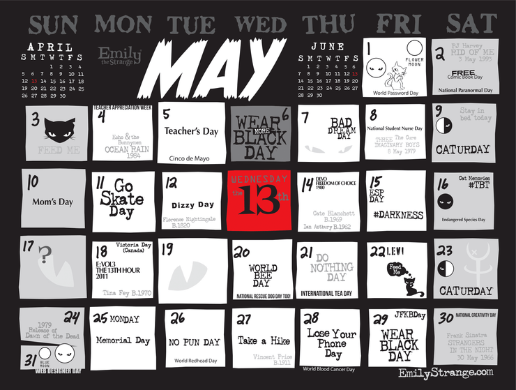 2026 Emily the Strange Calendar