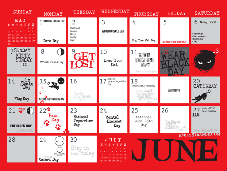 2026 Emily the Strange Calendar