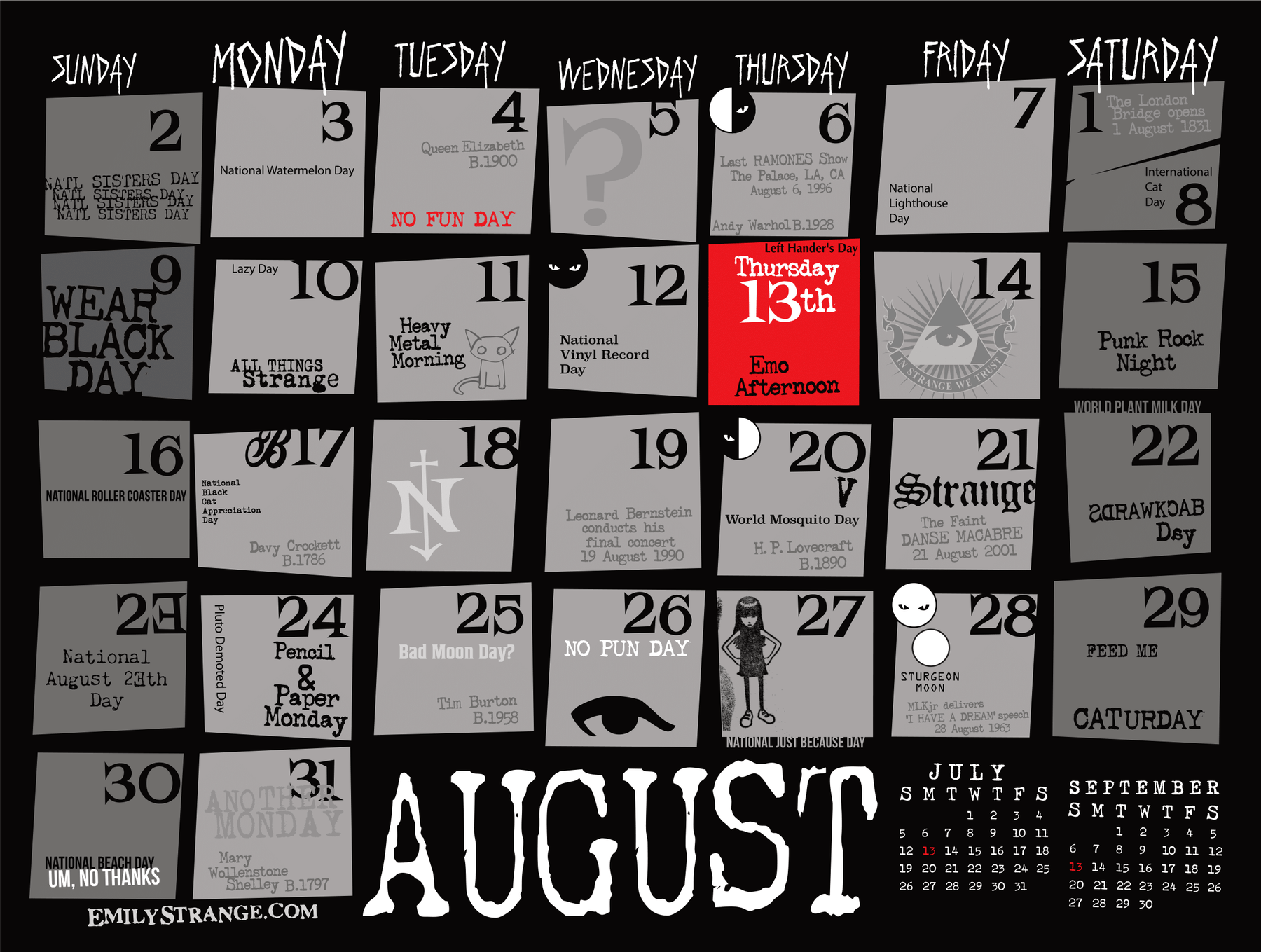 2026 Emily The Strange Calendar 2026-emily-the-strange-calendar