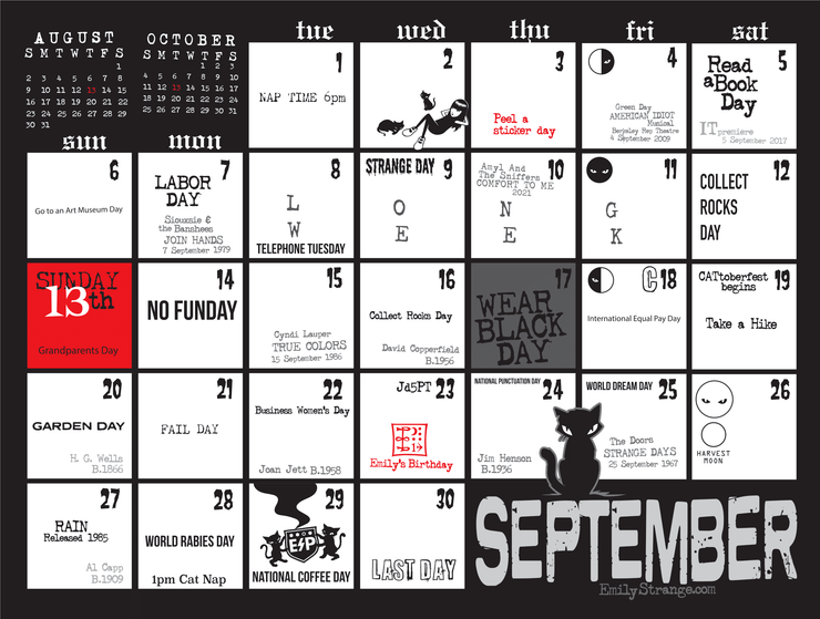 2026 Emily the Strange Calendar