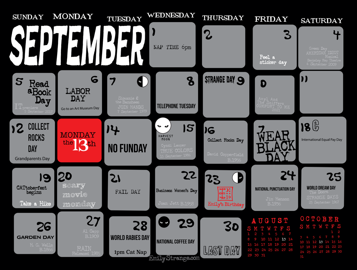 2027 Emily the Strange Calendar