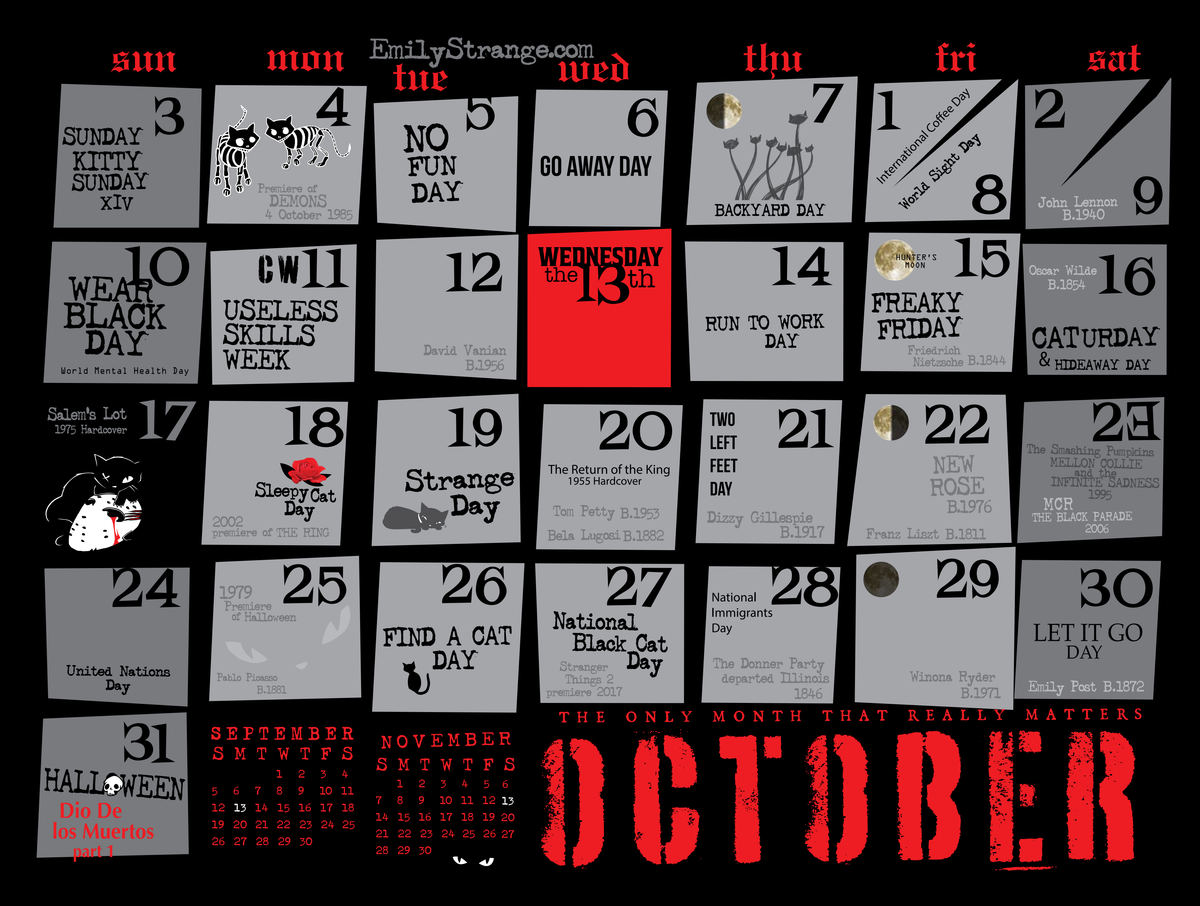 2027 Emily the Strange Calendar