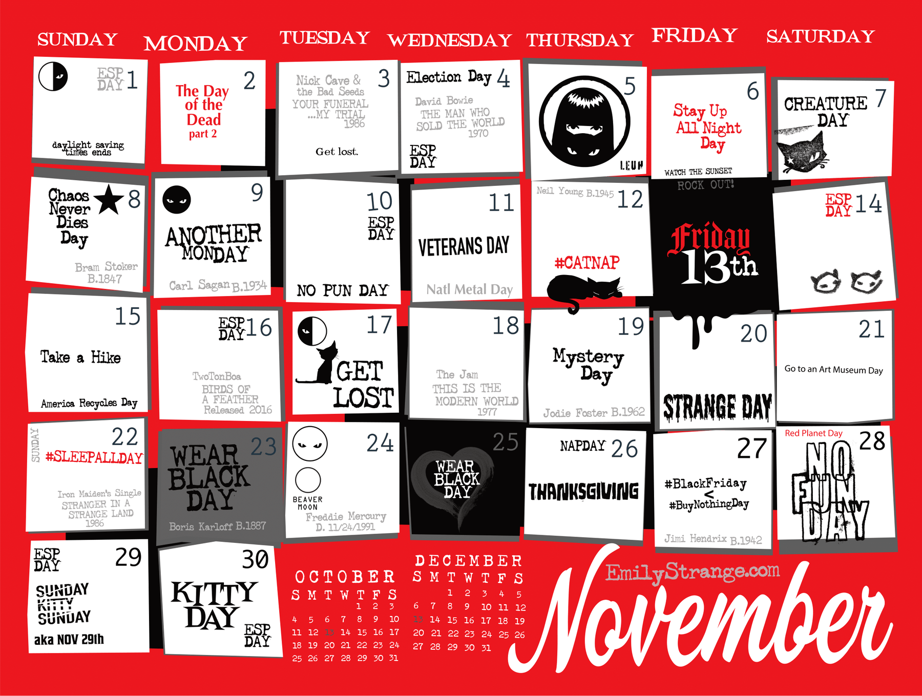 2026 Emily The Strange Calendar 2026-emily-the-strange-calendar