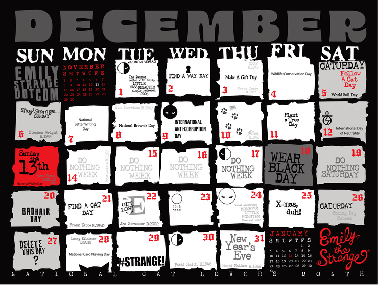 2026 Emily the Strange Calendar