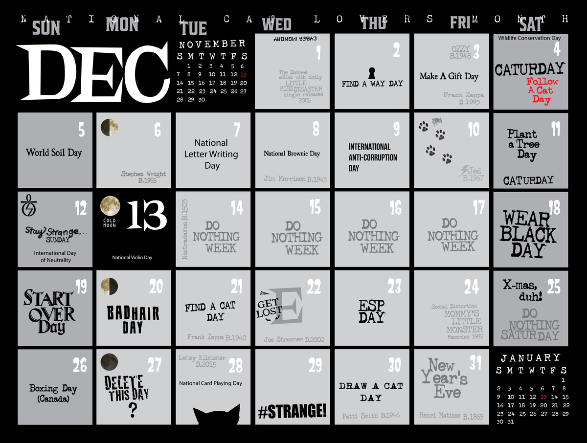 2027 Emily the Strange Calendar