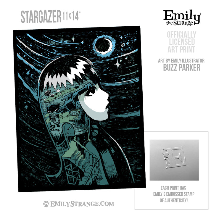 Stargazer 11x14" Art Print Framed or Unframed