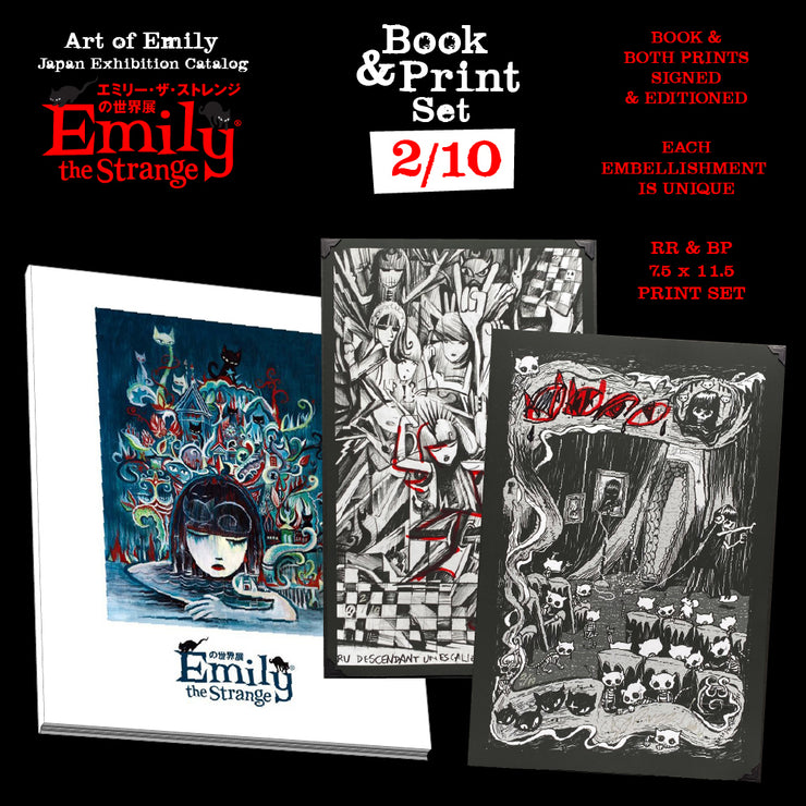 The Art of Emily The Strange Japanese Exhibition Catalog & Print Set 2/10