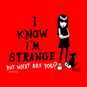 I'm Strange Red Fitted Tee