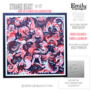Strange Beasts 12x12" One Of A Kind Hand Embellished