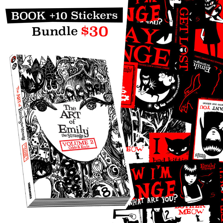 Emily The Strange Vol 2 Scrapbook History of Emily +10 Stickers