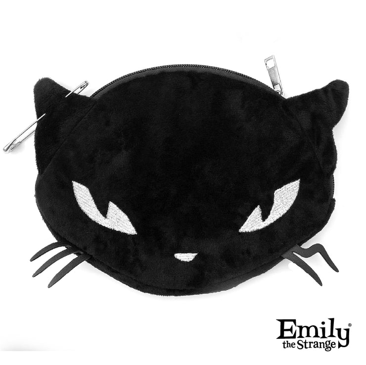 Emily the Strange Cat Head Makeup Bag