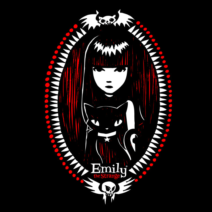 Emily Portrait Black Fitted Tee