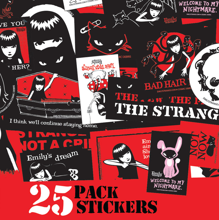 25-Pack Emily the Strange Stickers