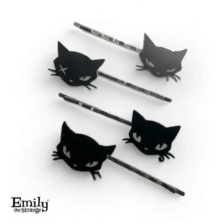 Emily The Strange Cat Posse Bobby Pins Set