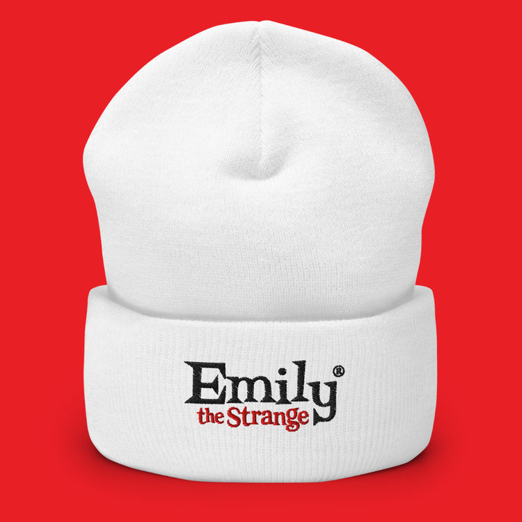 Emily The Strange Beanie Emily The Strange Black & Red Stripe Peeking Beanie cap hat  main image 2