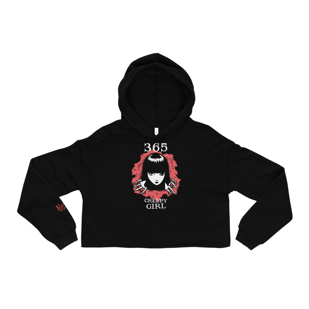 365 Creepy Girl Crop Hoodie