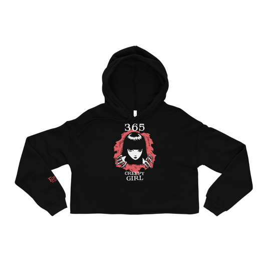 365 Creepy Girl Crop Hoodie