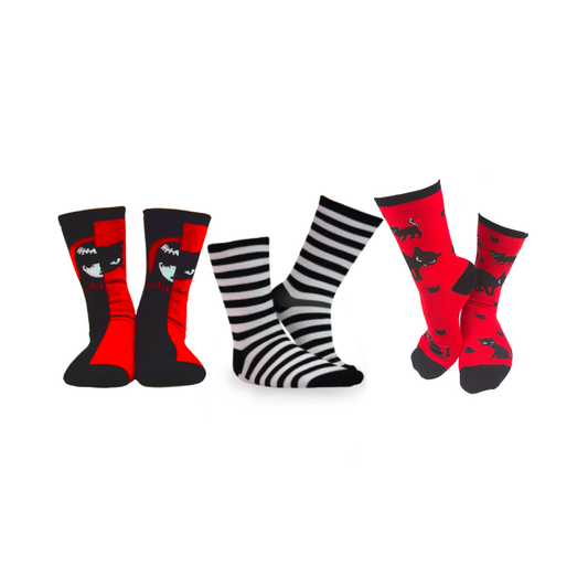 Purrfect Pairing 3 Pair Crew Socks