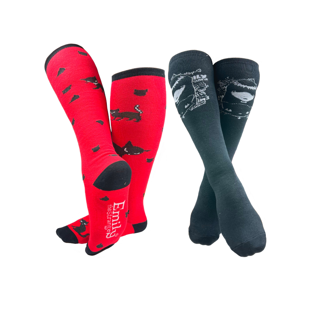 Kitten Steps 2 Pair Knee-High Socks