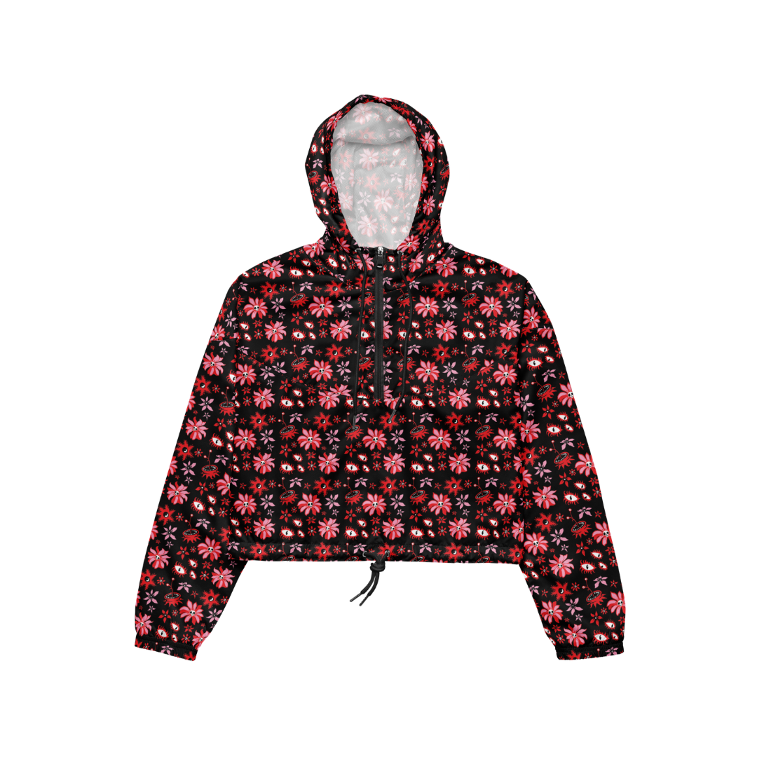Strange Flowers Cropped Windbreaker