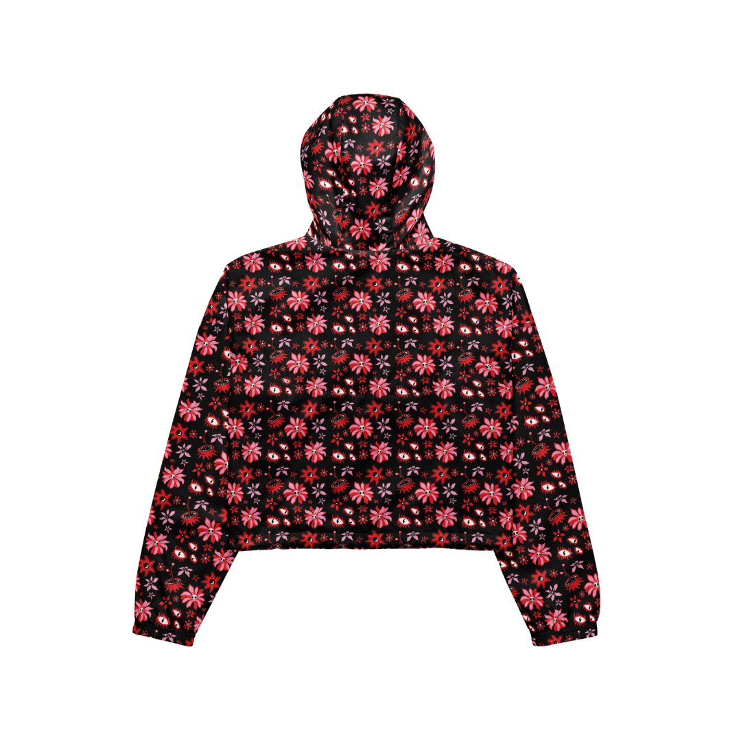 Strange Flowers Cropped Windbreaker