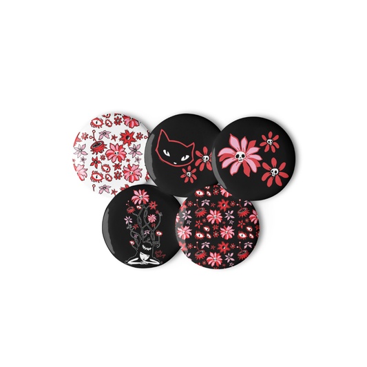 Strange Flowers Pinback Buttons