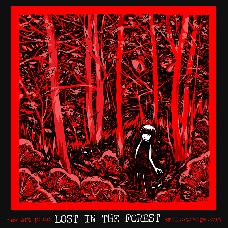 Lost In The Forest 12x12" Art Print Framed or Unframed