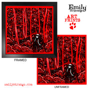 Lost In The Forest 12x12" Art Print Framed or Unframed