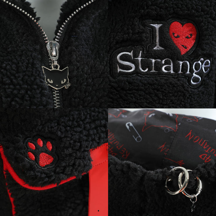 I HEART Strange Hooded Polar Fleece Jacket