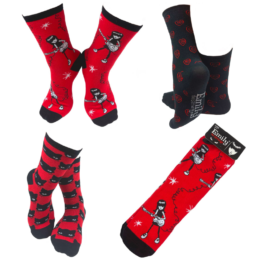 Chex Rocks Hearts 3 Pair Crew Socks