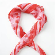 Pink & Red Cherry Cats Hair Scarf