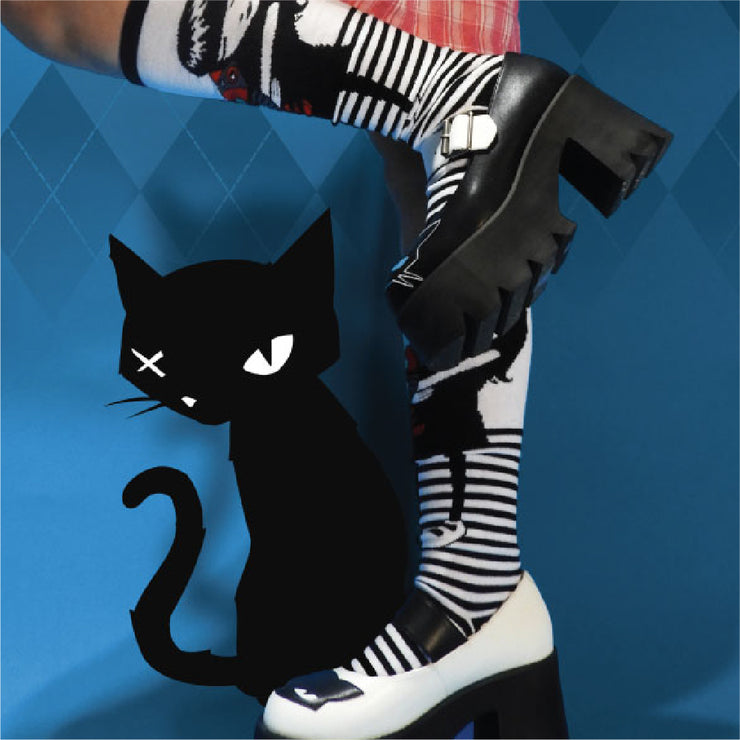 Best Friends Kitty Chex 2 Pair Knee-High Socks